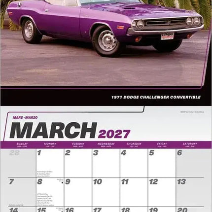 Browntrout Dodge Challenger Kalender 2027