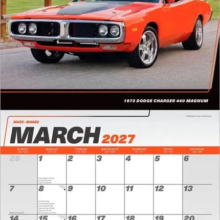 Browntrout Dodge Charger Kalender 2027