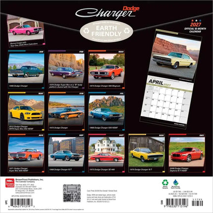 Browntrout Dodge Charger Kalender 2027