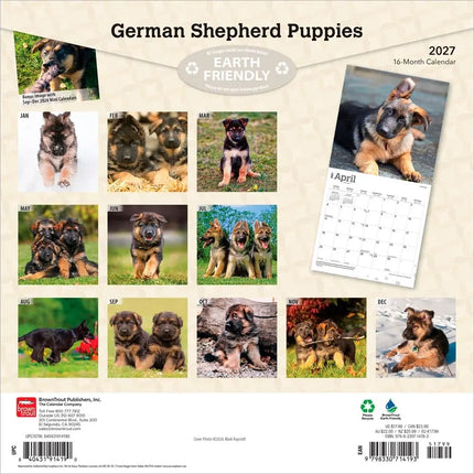 Browntrout Duitse Herder Puppies Kalender 2027