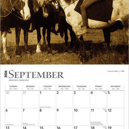 Browntrout Edward S. Curtis Portraits of Native Americans Kalender 2026