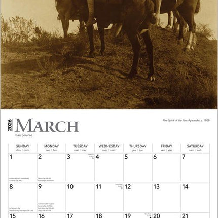 Browntrout Edward S. Curtis Portraits of Native Americans Kalender 2026