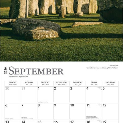 Browntrout Engeland / England Kalender 2026
