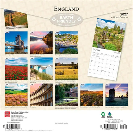 Browntrout Engeland / England Kalender 2027