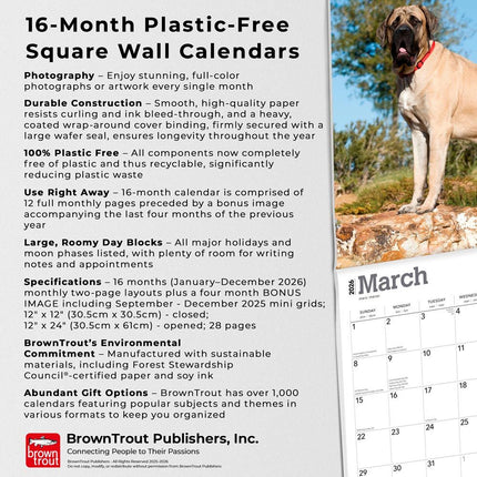Browntrout Engelse Mastiff Kalender 2026