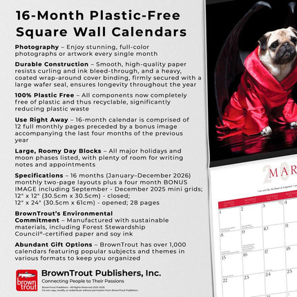 Browntrout Fantasy Pugs Kalender 2026