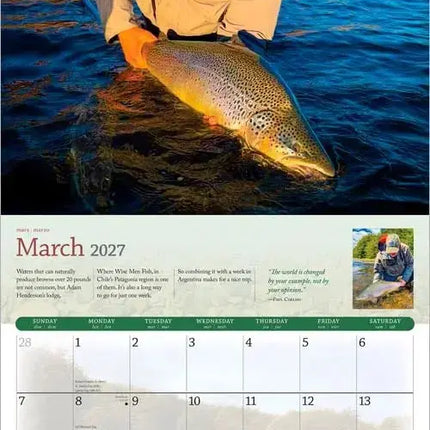 Browntrout Fly Fishing Dreams Kalender 2027
