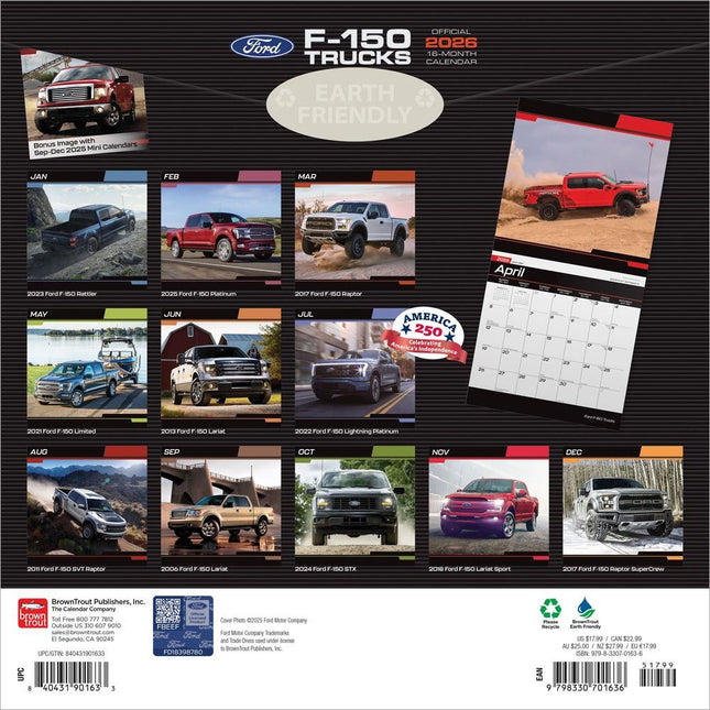 Browntrout Ford F150 Trucks Kalender 2026