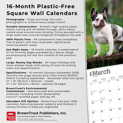 Browntrout Franse Bulldog Kalender 2026