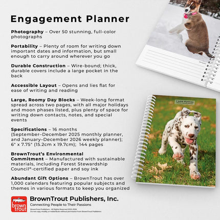 Browntrout I Love Puppies Agenda 2026