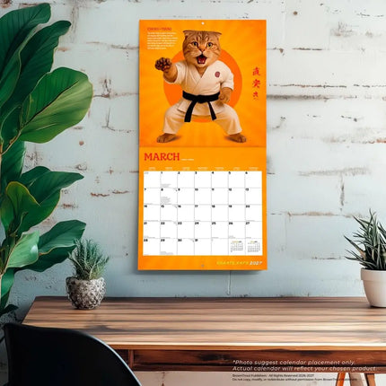 Browntrout Karate Katten Kalender 2027