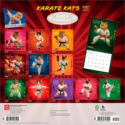 Browntrout Karate Katten Kalender 2027