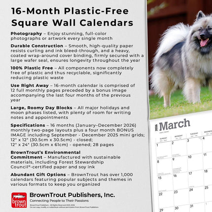 Browntrout Keeshond Kalender 2027