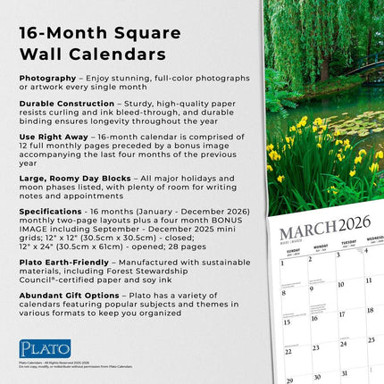 Browntrout Monet's Tuin Kalender 2026