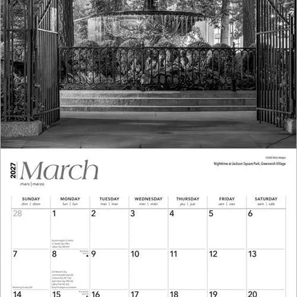 Browntrout New York City Kalender 2027 Black and White