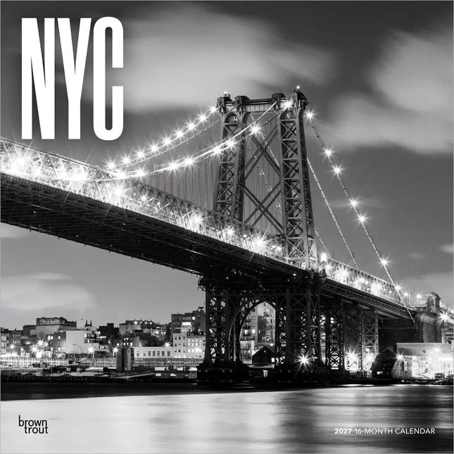 Browntrout New York City Kalender 2027 Black and White