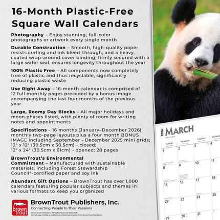 Browntrout Panda Kalender 2027