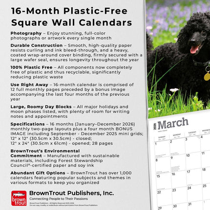 Browntrout Poedel Kalender 2026