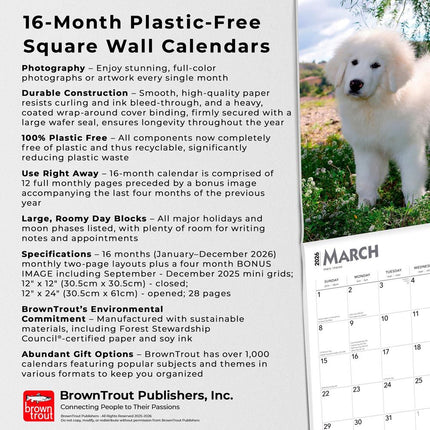 Browntrout Pyreneese Berghond Kalender 2026