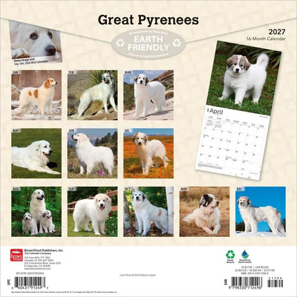 Browntrout Pyreneese Berghond Kalender 2027