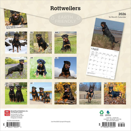Browntrout Rottweiler Kalender 2026