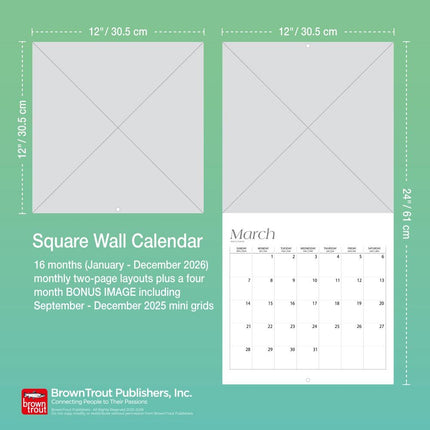 Browntrout Sunrise Sunset Kalender 2026