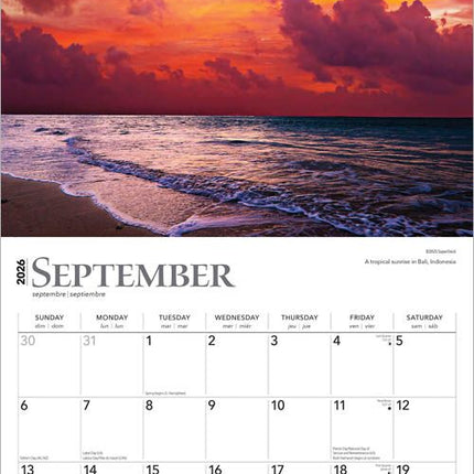 Browntrout Sunrise Sunset Kalender 2026