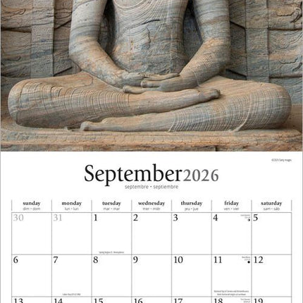Browntrout Timeless Buddha Kalender 2026