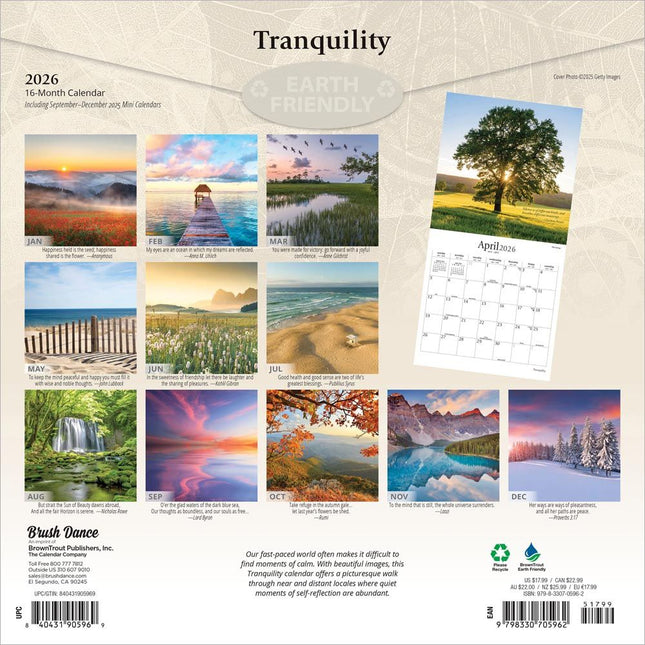Browntrout Tranquility Kalender 2026