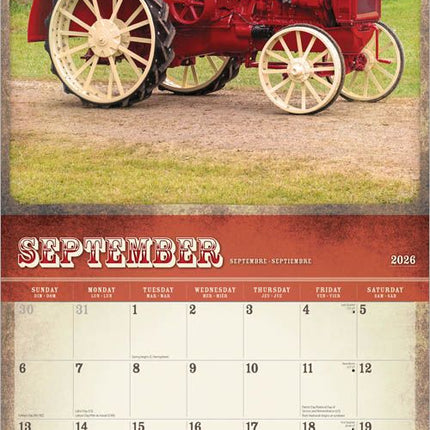 Browntrout Vintage Tractors Kalender 2026