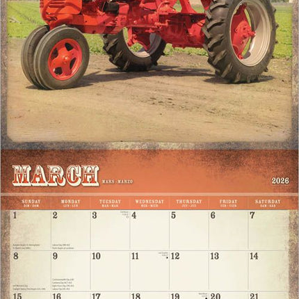 Browntrout Vintage Tractors Kalender 2026