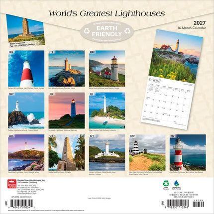Browntrout World's Greatest Lighthouses Kalender 2027