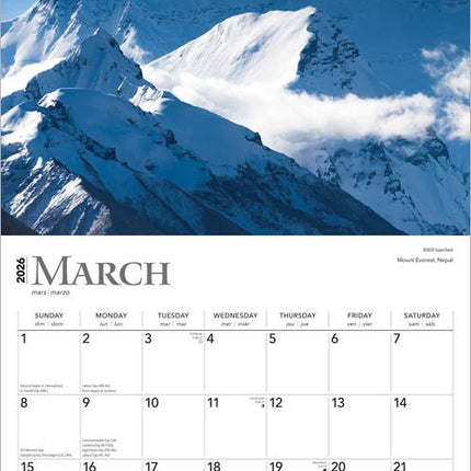 Browntrout World's Greatest Mountains Kalender 2026