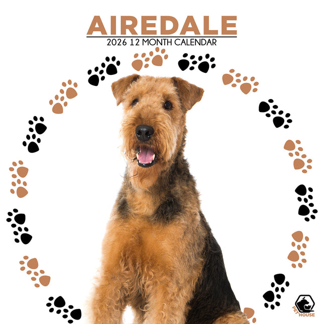 CalendarsRUs Airedale Terrier Kalender 2026