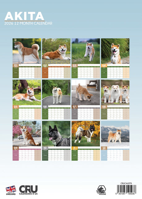 CalendarsRUs Akita A3 Kalender 2026