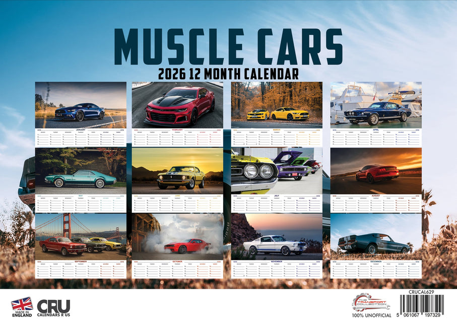 CalendarsRUs American Muscle Cars A3 Kalender 2026