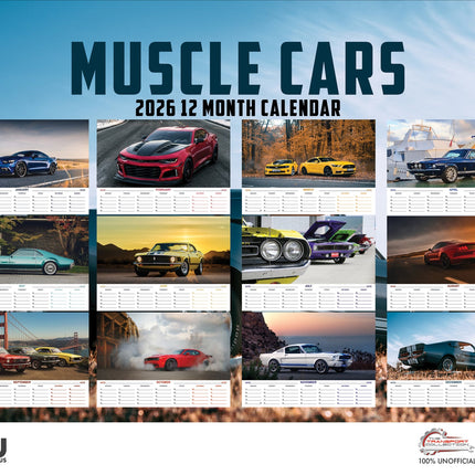 CalendarsRUs American Muscle Cars A3 Kalender 2027