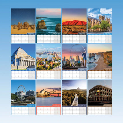 CalendarsRUs Australie A3 Kalender 2027