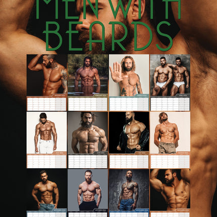 CalendarsRUs Bearded Men A3 Kalender 2026