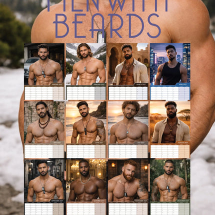 CalendarsRUs Bearded Men A3 Kalender 2027