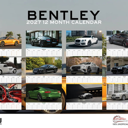CalendarsRUs Bentley A3 Kalender 2027