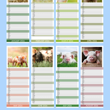 CalendarsRUs Biggen Slimline Kalender 2026