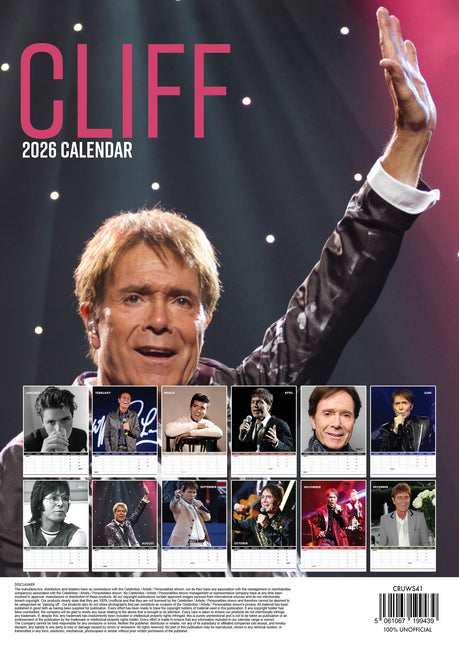 CalendarsRUs Cliff Richard A3 Kalender 2026