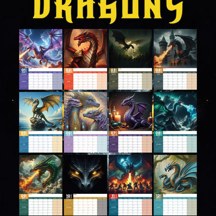CalendarsRUs Dragons A3 Kalender 2027