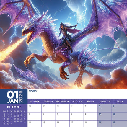 CalendarsRUs Dragons A3 Kalender 2027