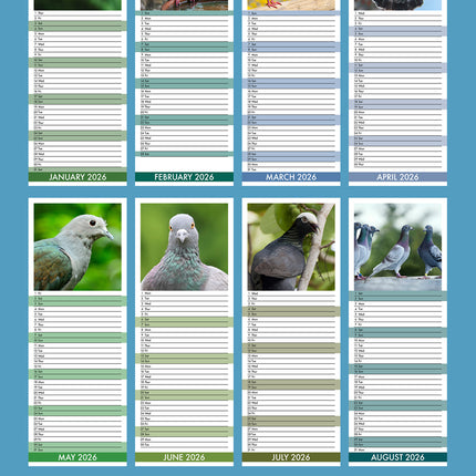 CalendarsRUs Duiven Slimline Kalender 2026
