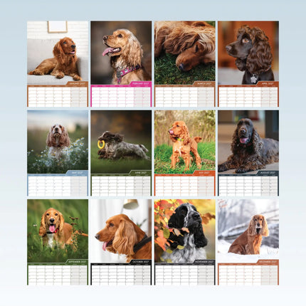CalendarsRUs Engelse Cocker Spaniel A3 Kalender 2027