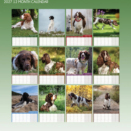 CalendarsRUs Engelse Springer Spaniel A3 Kalender 2027