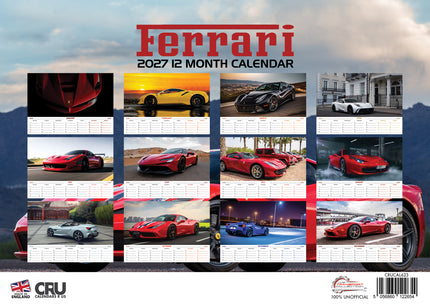 CalendarsRUs Ferrari A3 Kalender 2027