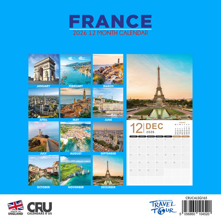 CalendarsRUs Frankrijk Kalender 2026